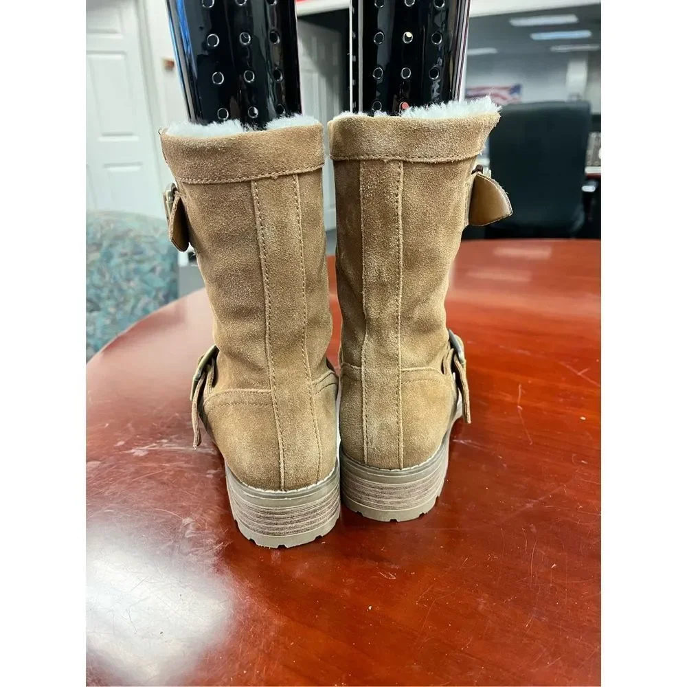 Bjorndal Oslo Light Brown Suede Booties sz 7-1/2 NWOT